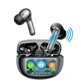 AI Translation Earbuds Real Time,188 Language Translator Earbuds, Audifonos Traductores Inglés Español,3-in-1 Translating Device,Noise Cancelling Translate Ear Buds with for Travel & Business Meeting