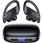 Bluetooth 5.4 Headphones Wireless Earbuds 80Hrs Playtime IPX7 Waterproof Digital Display Sport Ear Buds with Earhook Mic in-Ear Earphones Stereo Sound Earbud for Workout Running Exercise Gym