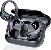 Wireless Earbuds 75hrs Bluetooth 5.4 Headphone Sport, 2026 Bluetooth Earbuds Stereo Deep Bass Over Ear Bud with Earhooks, ENC Noise Cancelling Mic IPX7 Waterproof Earphone for Gym/Running/Workout