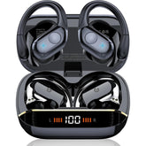 Wireless Earbuds Bluetooth 5.4 Headphones 75H Playtime Stereo Deep Bass Sports Ear Buds with Earhooks, LED Display Bluetooth Earbuds with 4 ENC Mic IP7 Waterproof Earphone for Workout/Running