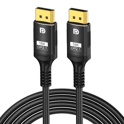 16K DP 2.1 8K@120Hz 4K@240Hz 80Gbps 1080P HDR Video Audio Displayport Cable Display Port for Laptop TV Xbox Projector Gaming Monitor