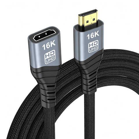 16K HDMI 2.2 Extension Cable HDMI Male to Female Extender 16K@60Hz 10K120Hz 4K240Hz,Ultra High Speed 96Gbps Compatible For Blu-Ray Laptop PS5 Xbox Player HDTV