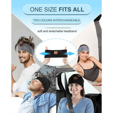 2-Pack Sleeping Headphones, Headband with Ultra-Thin HD Stereo Speaker, Bluetooth Headband Headsets for Sports, Workouts, Insomnia, Yoga, Air Travel, Meditation Gym