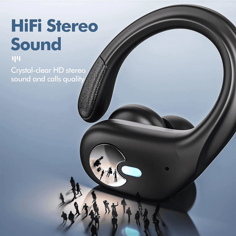 Wireless Earbuds 75Hrs Bluetooth 5.4 Headphones IP7 Waterproof for Sport, Running Wireless Earphones with ENC Noise Cancelling Mics, Deep Bass Over Ear bud with Earhooks for Android iOS, Workout, Gym