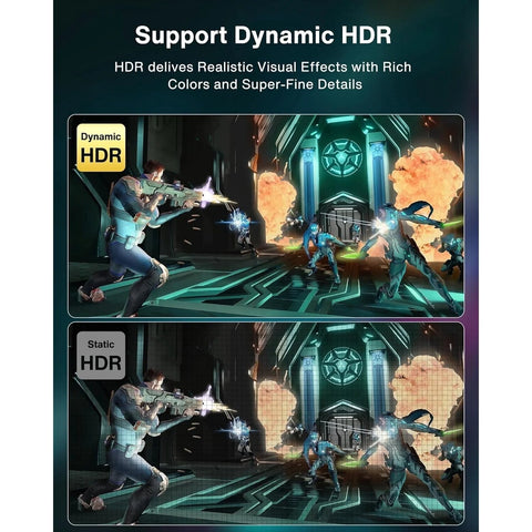 8K DisplayPort Cable 1.4 VESA Certified DP Cord (8K@60Hz, 4K@144Hz, 2K@240Hz), 32.4Gbps Display Port Cable for Gaming Monitor, Graphic, PC, HDR/HDCP 2.2/FreeSync/G-Sync Braided 3.3FT 6.6FT 10FT 16FT