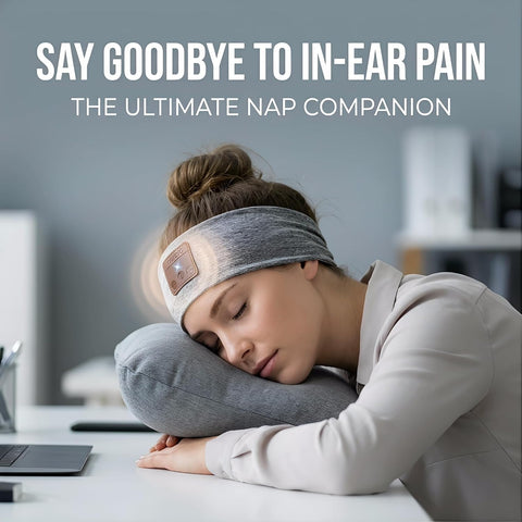 2-Pack Bluetooth 5.4 Sleep Headband,Ultra Thin Stereo Speaker Wireless Sleep Headphones,Soft Comfort Headband Earphones for Side Sleepers,Insomnia,Yoga,Running,Travel,Daily Relaxation Gift(Grey+Blue)