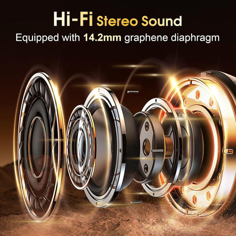 Wireless Earbuds 75hrs Bluetooth 5.4 Headphone Sport, 2026 Bluetooth Earbuds Stereo Deep Bass Over Ear Bud with Earhooks, ENC Noise Cancelling Mic IPX7 Waterproof Earphone for Gym/Running/Workout