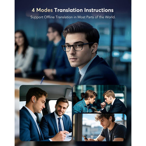 AI Translation Earbuds Real Time,144 Languages Accents Translator 36H Playtime 3-in-1 translation earphones 4 ANC Mic for Audifonos Traductores Inglés Español, Bluetooth 5.4 Earphones iOS & Android