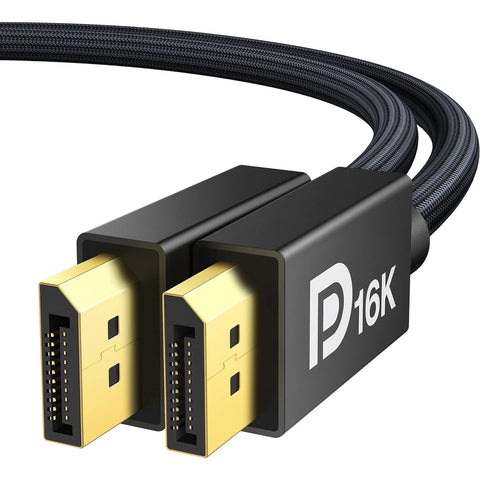 80Gbps Displayport Cable 2.1, 16K DP Cord [16K@60Hz,8K@120Hz,4K@240Hz], Display Port 2.1 Cable Support HDR10, HDCP, DSC 1.2a Compatible With 4090,7900Graphics/PC/TV/Gaming Monitor