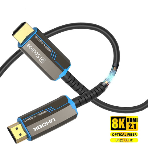 8K 60Hz HDMI 2.1 Fiber Optical Cable 4K 120Hz 2.0 Ultra High Speed 48Gbps HDR eARC 3D HDCP 3FT/6.6FT/10FT/16FT Compatible With TV,PC,Monitor,Projector RTX 3080/3090, Xbox Series X, PS5 etc