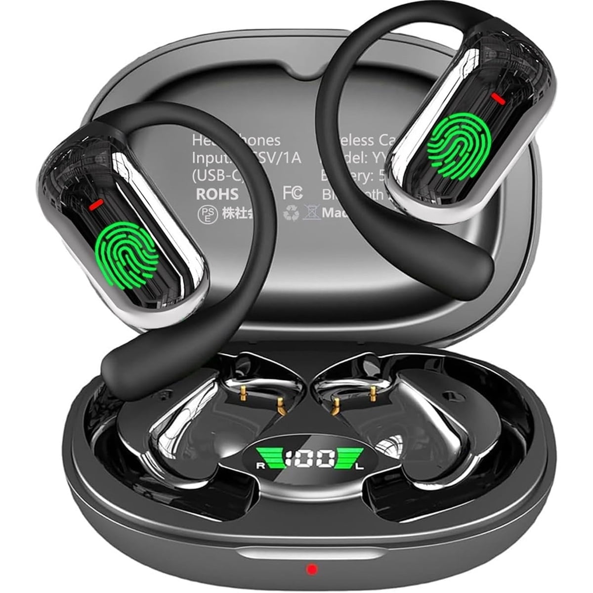Ai Translation Earbuds Real Time Translator Headphones Audifonos Traductores Inglés Español, Open Ear Translating Wireless Earphones Perfect for Travel Business & Language Learning