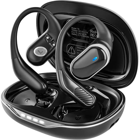 Open Ear Wireless Earbuds Bluetooth 5.4 Headphones 40Hrs Playtime Stereo Sound Earphones with IP7 Waterproof Ear Buds for Android iOS Workout Gym Sports