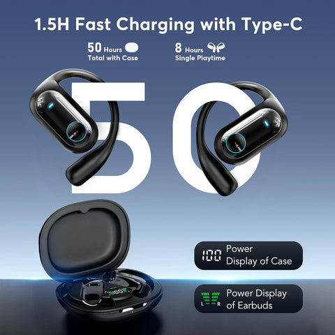 168 Languages AI Translation Earbuds, Bluetooth 5.4 Headphones Translator, 4-in-1 Smart Mode Touch Screen Real-Time Earphones Fit iOS and Android Ideal for Travel Business and Learning