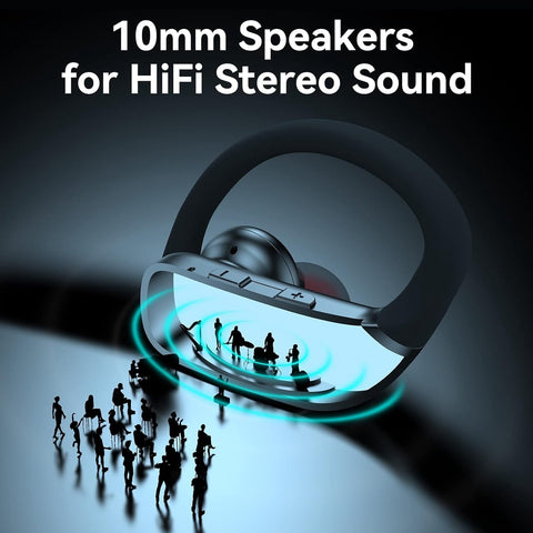Ear Buds Wireless Earbuds Bluetooth Headphones with 80H Playtime LED Display Case, Over-Ear Hook with Mic, Stereo Sound, Easy Button Controls, Sports Earphones for Running Workout Gym