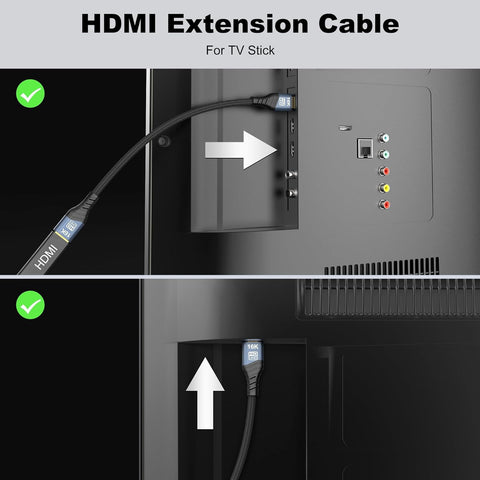 16K HDMI 2.2 Extension Cable HDMI Male to Female Extender 16K@60Hz 10K120Hz 4K240Hz,Ultra High Speed 96Gbps Compatible For Blu-Ray Laptop PS5 Xbox Player HDTV