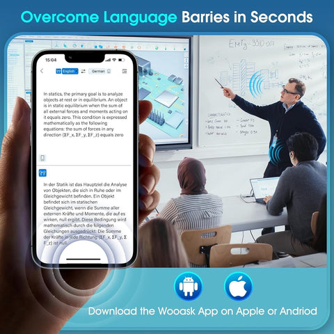 Translation Earbuds Real Time, 6 in 1 AI Translator Earbuds with 144 Languages & Accents, Support 8 Offline, Voice or Video Call, Wireless OWS Translating Earbuds for Travel Business Learning